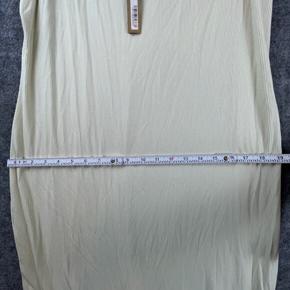 Skims Soft Lounge Slip Mini Dress Women 4X White Ribbed Spaghetti Strap Pullover - Picture 7 of 9